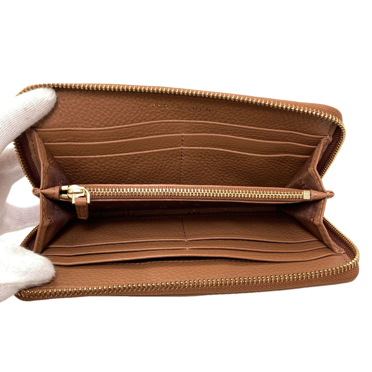 Tory Burch Zip Around Britain Zip Long wallet (with coin pocket) Leather Ladies [Used]