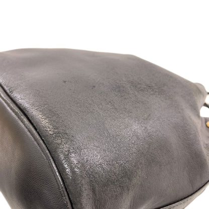 HUNTING WORLD Drawstring bag logo Shoulder Bag Leather Ladies [Used]
