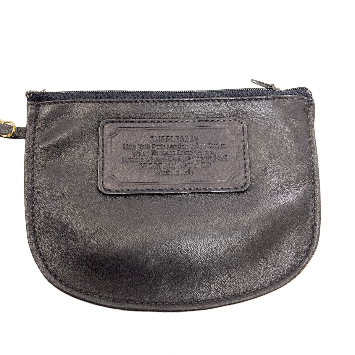 HUNTING WORLD Drawstring bag logo Shoulder Bag Leather Ladies [Used]
