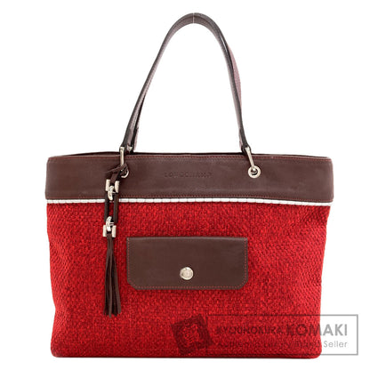 Longchamp logo Tote Bag Leather ClothLadies [Used]