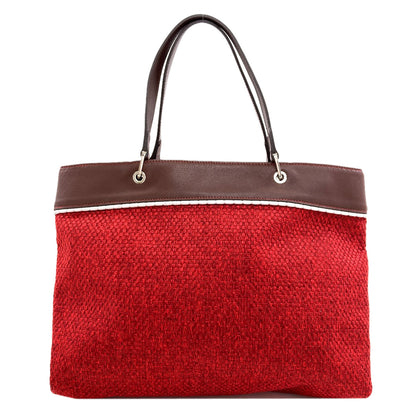 Longchamp logo Tote Bag Leather ClothLadies [Used]