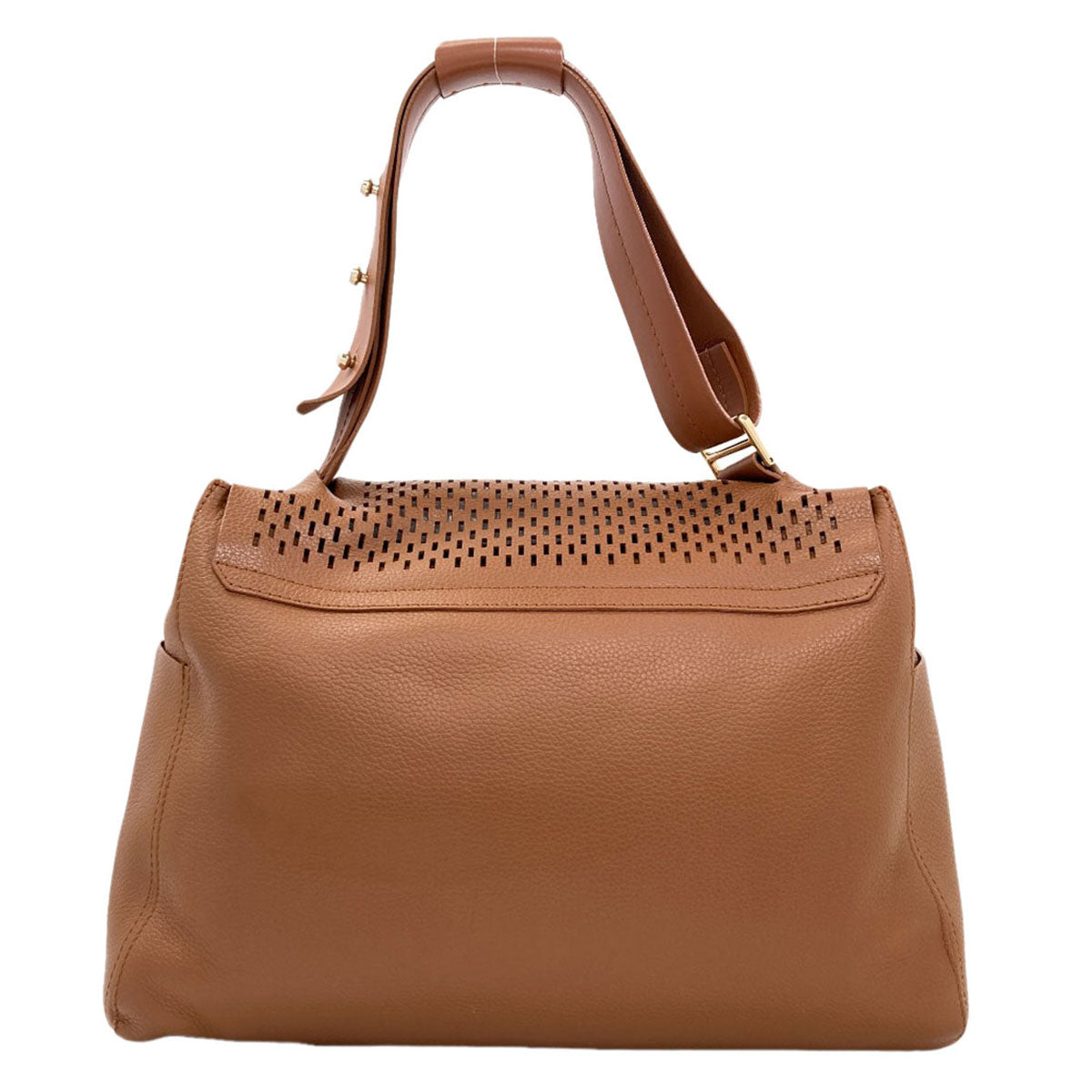 Furla punching Handbag Leather Ladies [Used]