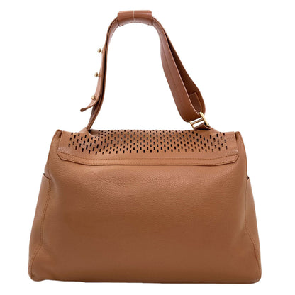 Furla punching Handbag Leather Ladies [Used]