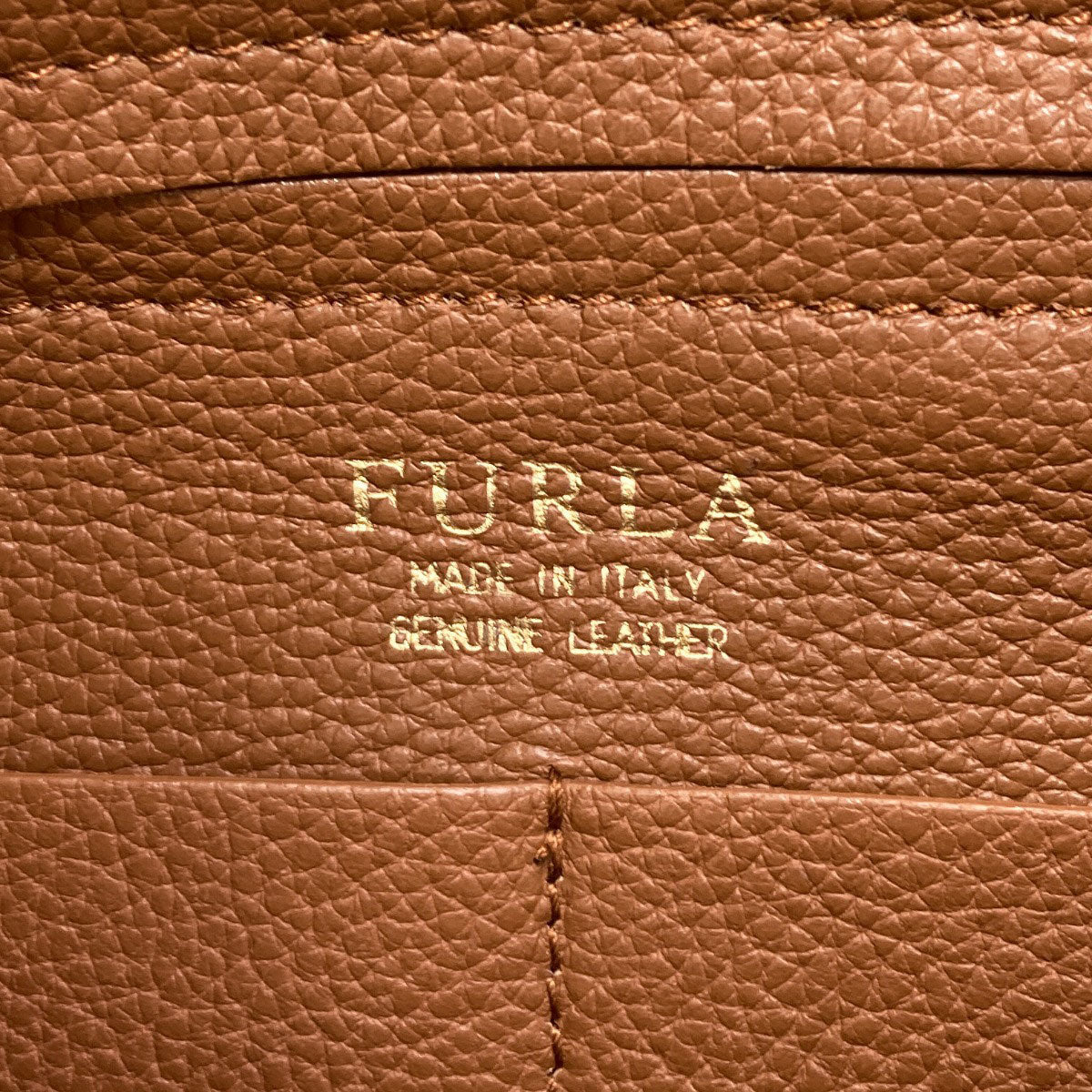 Furla punching Handbag Leather Ladies [Used]