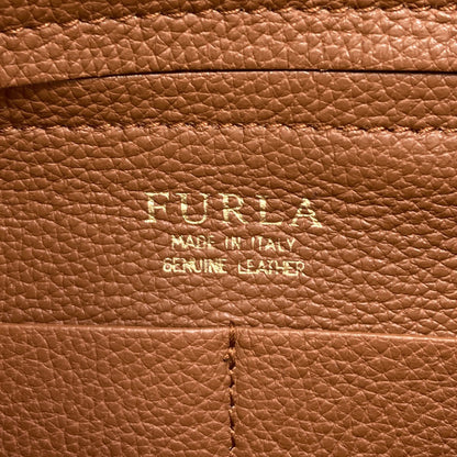 Furla punching Handbag Leather Ladies [Used]