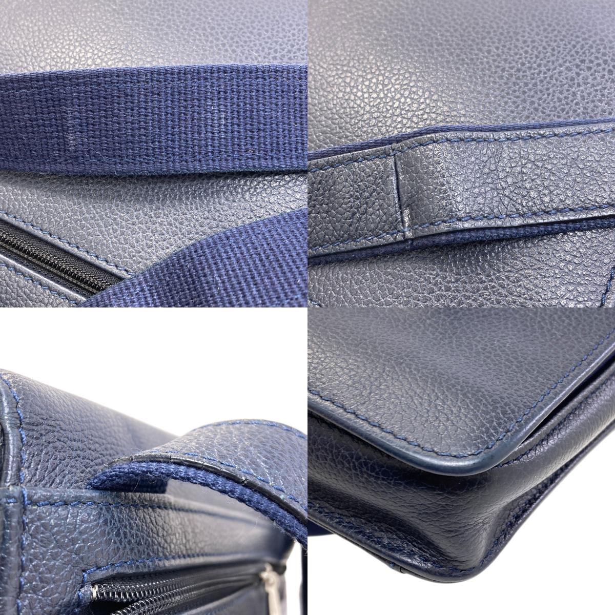 Longchamp logo Shoulder Bag Leather Ladies [Used]