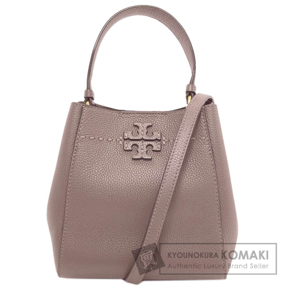 Tory Burch McGraw Small Bucket Bag 2WAY Handbag Leather Ladies [Used]