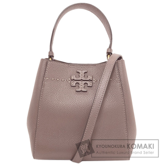 Tory Burch McGraw Small Bucket Bag 2WAY Handbag Leather Ladies [Used]