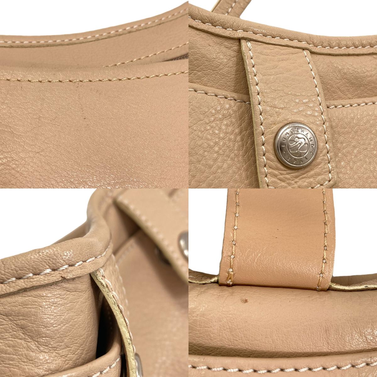 Longchamp logo Handbag Leather Ladies [Used]