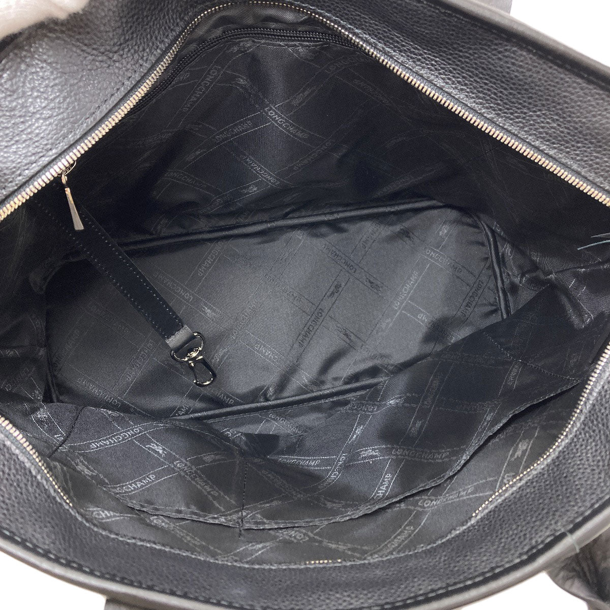 Longchamp logo Tote Bag Leather Ladies [Used]