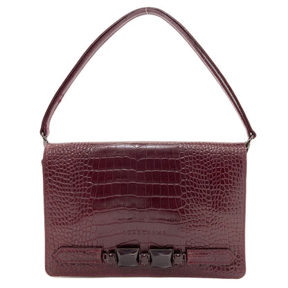 Longchamp Embossed Kate Moss Shoulder Bag Leather Ladies [Used]