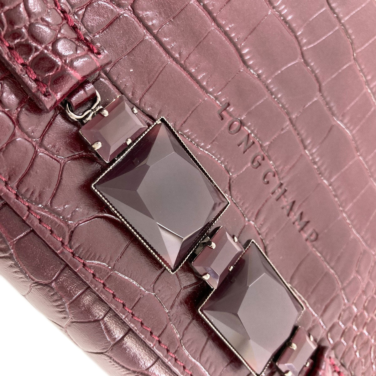 Longchamp Embossed Kate Moss Shoulder Bag Leather Ladies [Used]
