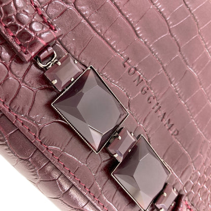 Longchamp Embossed Kate Moss Shoulder Bag Leather Ladies [Used]