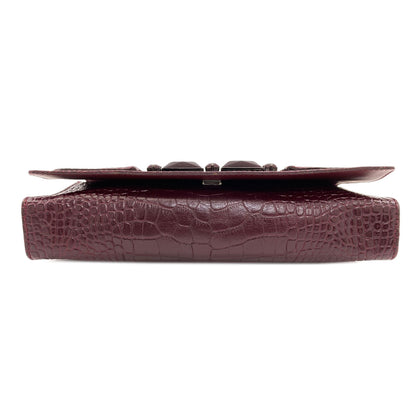 Longchamp Embossed Kate Moss Shoulder Bag Leather Ladies [Used]
