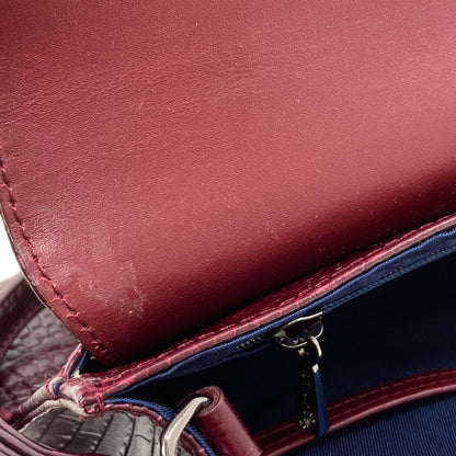 Longchamp Embossed Kate Moss Shoulder Bag Leather Ladies [Used]
