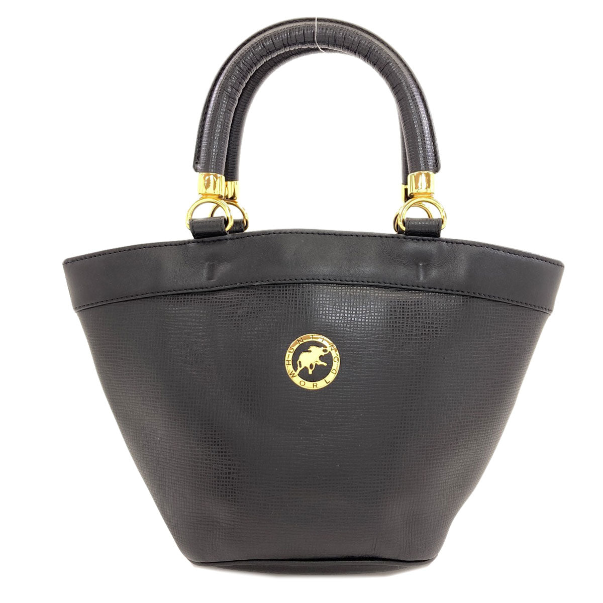 HUNTING WORLD logo Handbag Leather Ladies [Used]