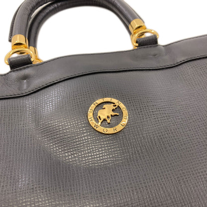 HUNTING WORLD logo Handbag Leather Ladies [Used]