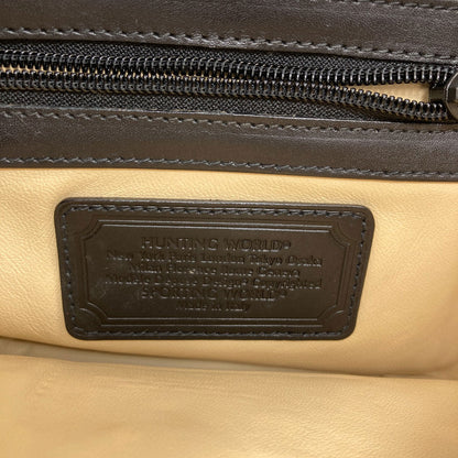 HUNTING WORLD logo Handbag Leather Ladies [Used]