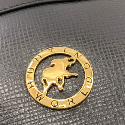 HUNTING WORLD logo Handbag Leather Ladies [Used]