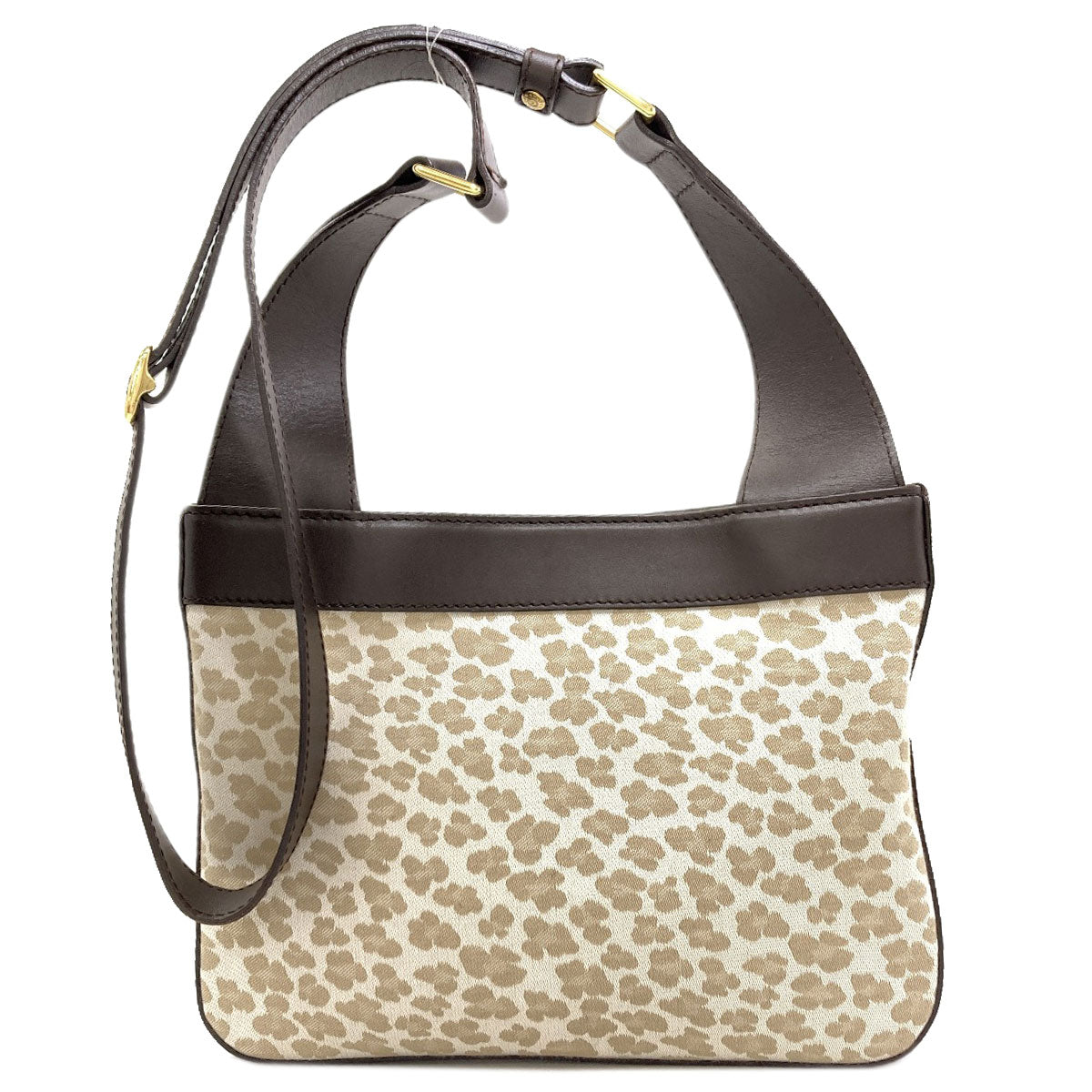 HUNTING WORLD Savanna motif animal Shoulder Bag Canvas LeatherLadies [Used]