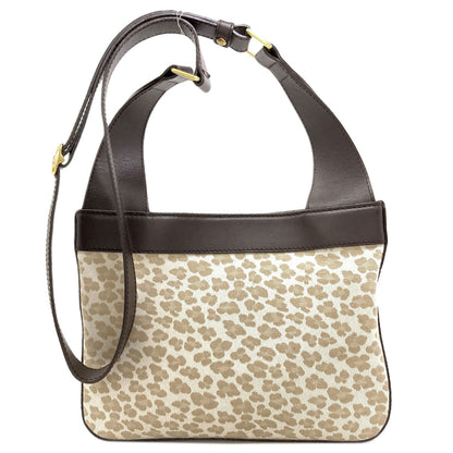 HUNTING WORLD Savanna motif animal Shoulder Bag Canvas LeatherLadies [Used]