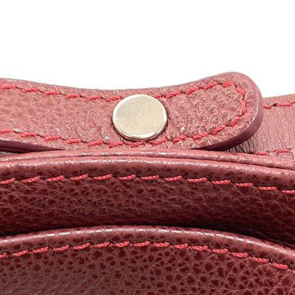 Longchamp logo Shoulder Bag Leather Ladies [Used]
