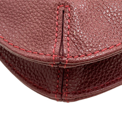 Longchamp logo Shoulder Bag Leather Ladies [Used]