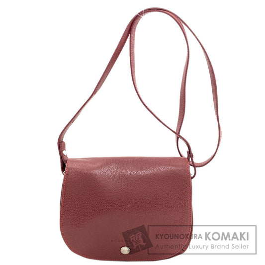 Longchamp logo Shoulder Bag Leather Ladies [Used]