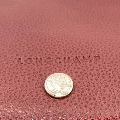 Longchamp logo Shoulder Bag Leather Ladies [Used]