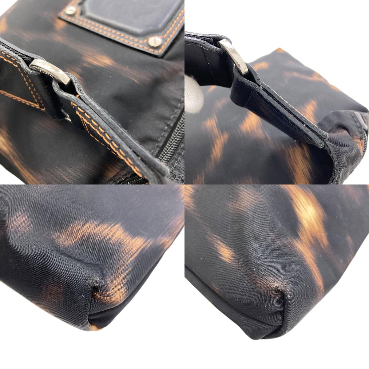 Longchamp Leopard pattern Shoulder Bag Nylon canvas Ladies [Used]