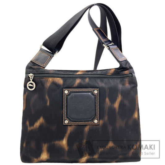 Longchamp Leopard pattern Shoulder Bag Nylon canvas Ladies [Used]