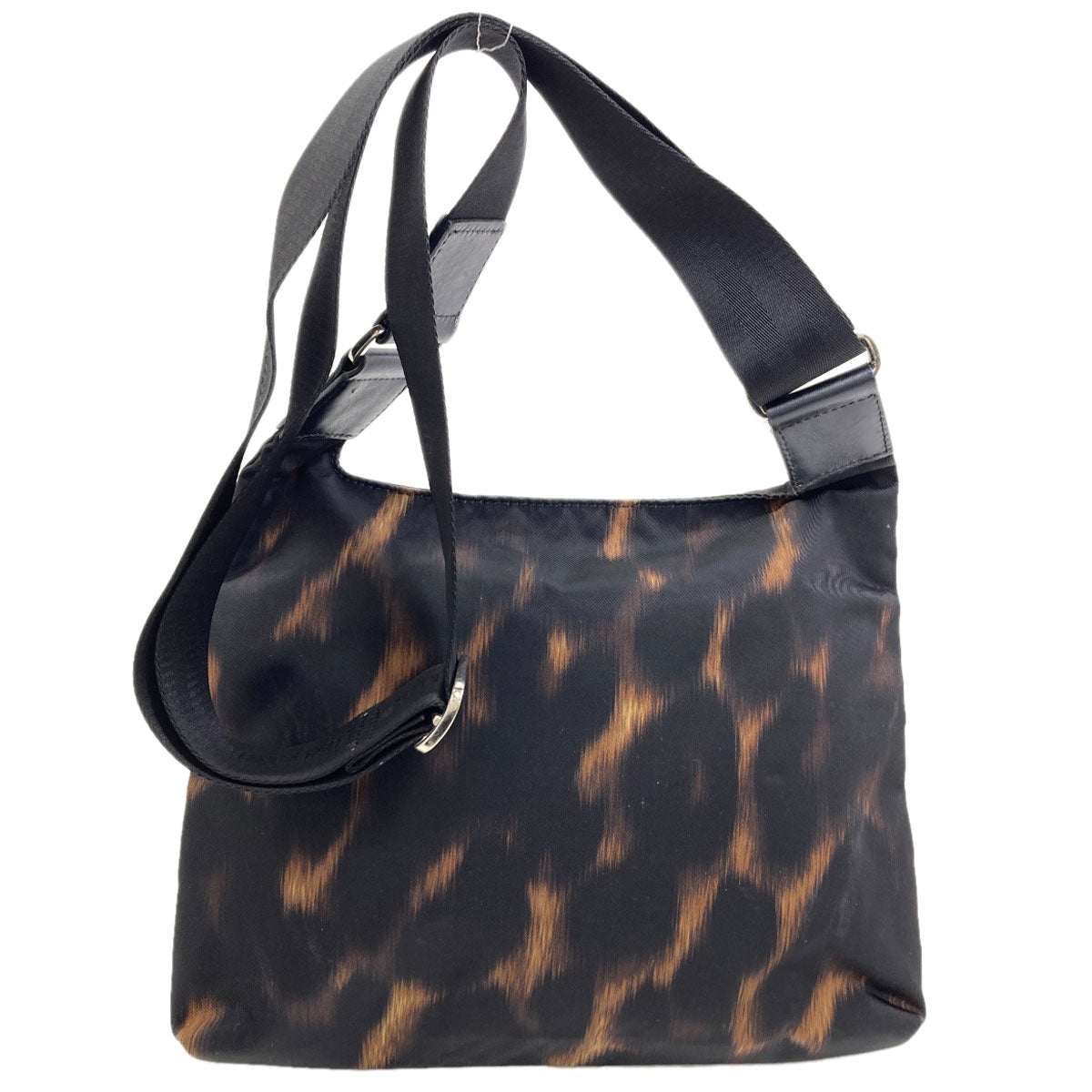 Longchamp Leopard pattern Shoulder Bag Nylon canvas Ladies [Used]
