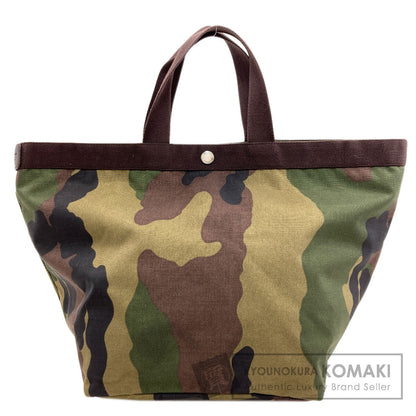 Herve Chapelier Boat-shaped tote camouflage pattern Handbag Canvas Ladies [Used]