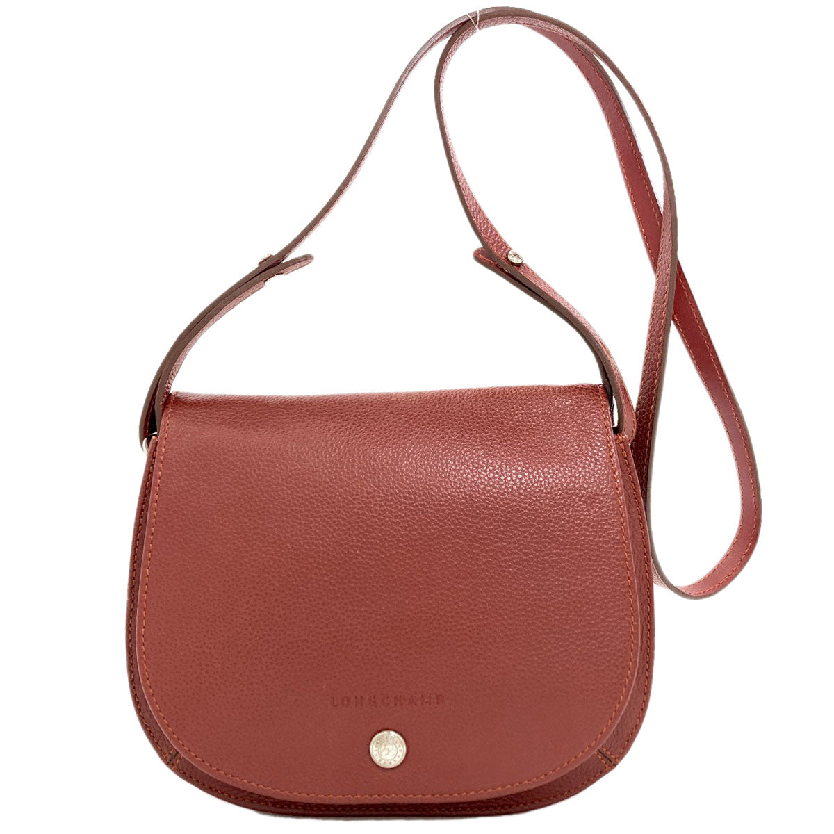 Longchamp logo Shoulder Bag Leather Ladies [Used]