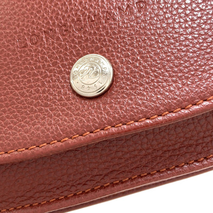 Longchamp logo Shoulder Bag Leather Ladies [Used]