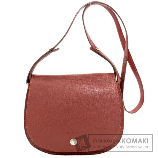 Longchamp logo Shoulder Bag Leather Ladies [Used]
