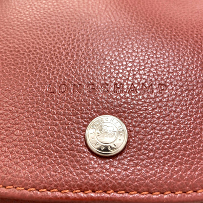 Longchamp logo Shoulder Bag Leather Ladies [Used]