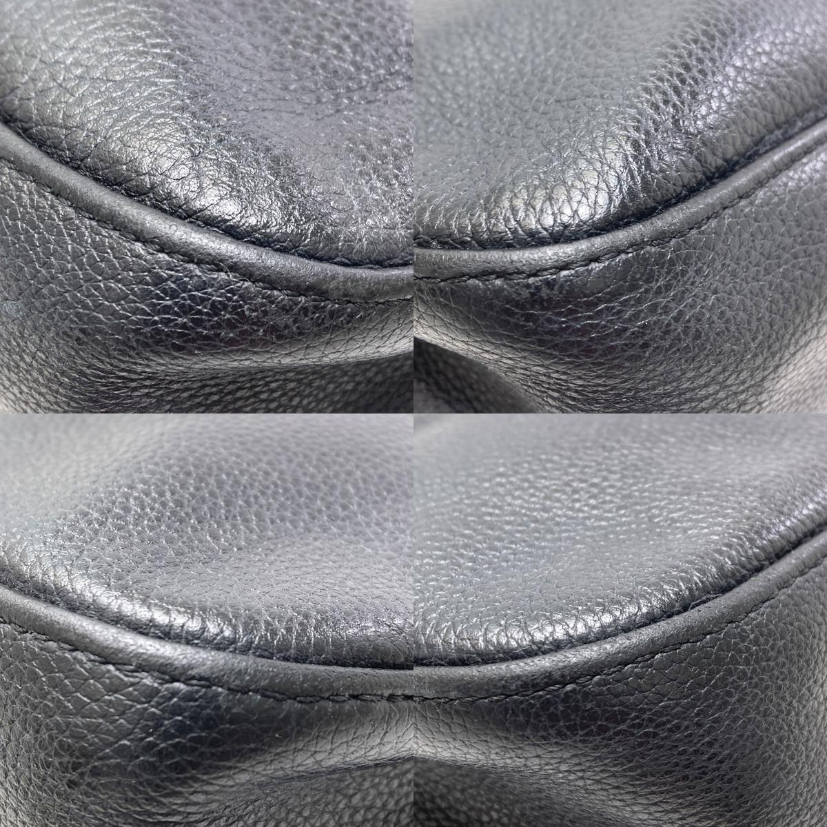 Longchamp logo Shoulder Bag Leather Ladies [Used]