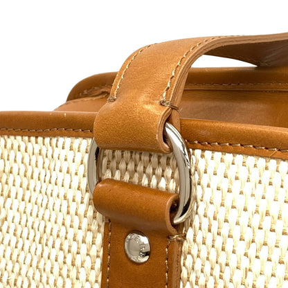 BURBERRY logo Handbag Raffia LeatherLadies [Used]