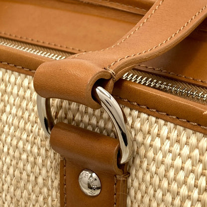BURBERRY logo Handbag Raffia LeatherLadies [Used]