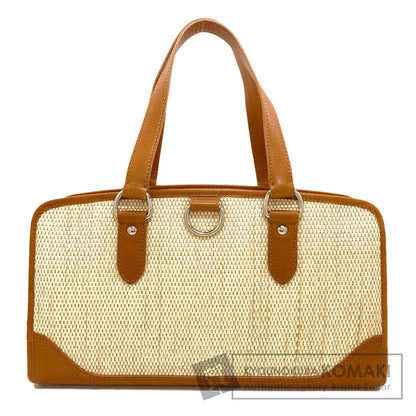 BURBERRY logo Handbag Raffia LeatherLadies [Used]