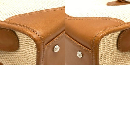 BURBERRY logo Handbag Raffia LeatherLadies [Used]