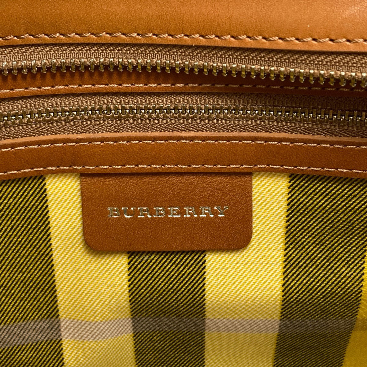 BURBERRY logo Handbag Raffia LeatherLadies [Used]