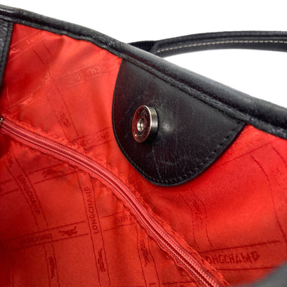 Longchamp logo Handbag Leather Ladies [Used]