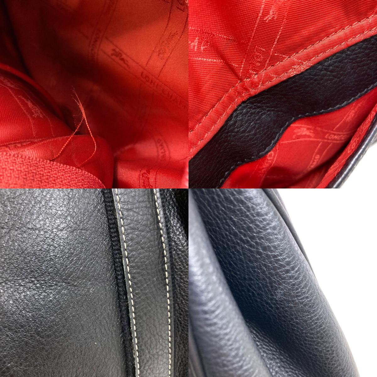 Longchamp logo Handbag Leather Ladies [Used]