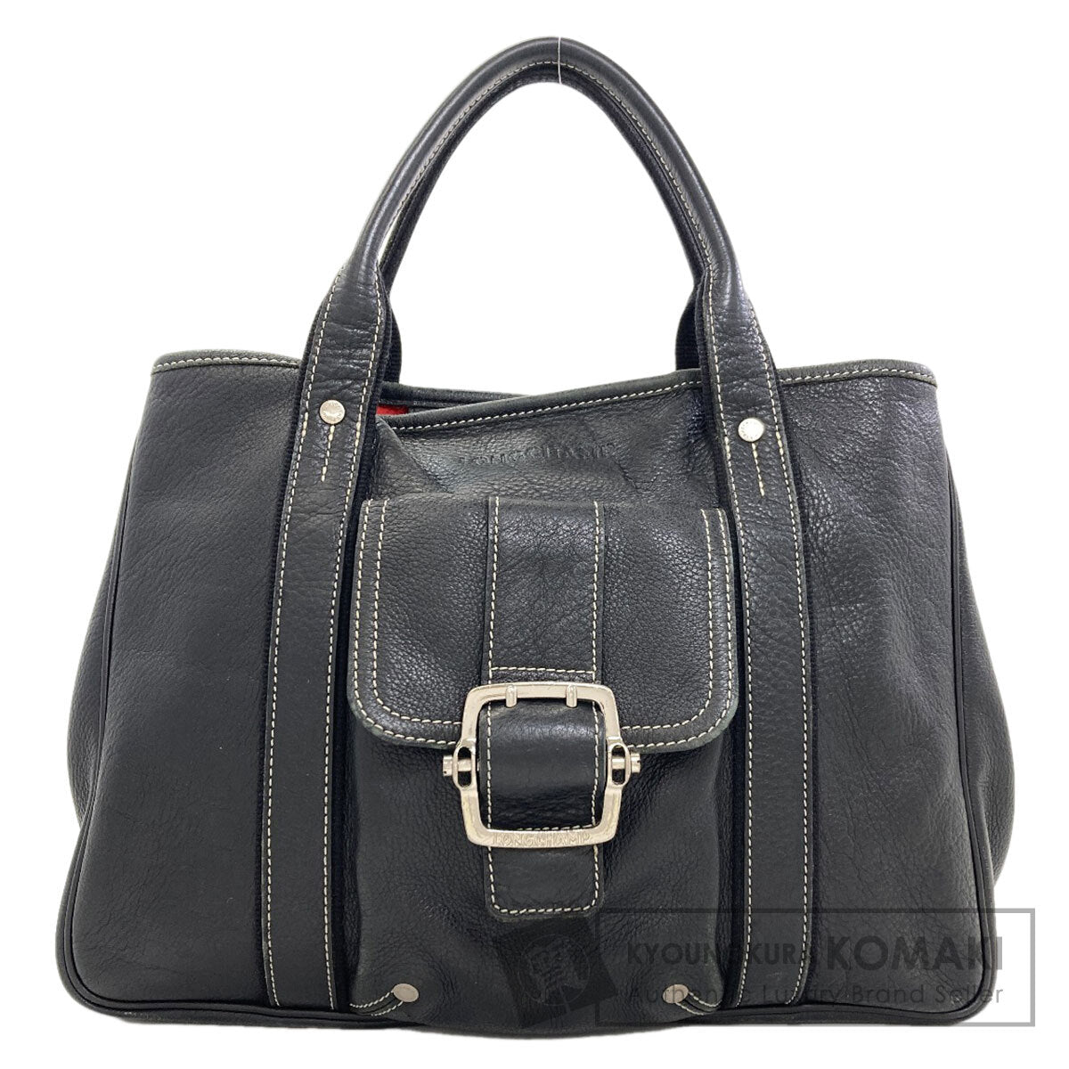 Longchamp logo Handbag Leather Ladies [Used]
