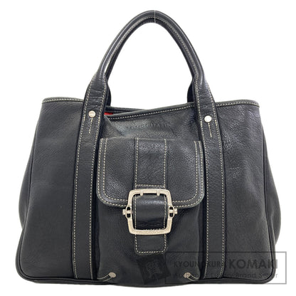 Longchamp logo Handbag Leather Ladies [Used]
