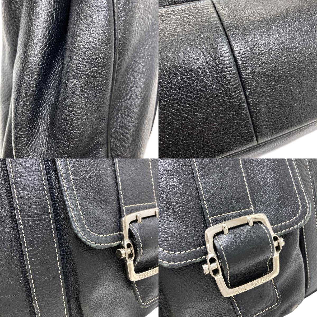 Longchamp logo Handbag Leather Ladies [Used]