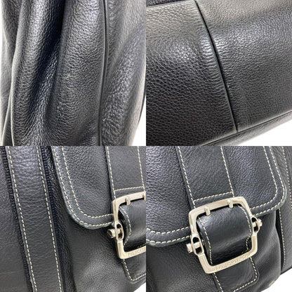 Longchamp logo Handbag Leather Ladies [Used]