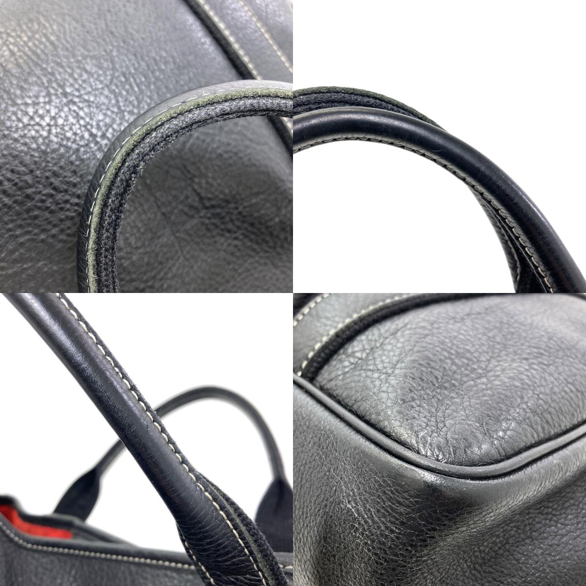 Longchamp logo Handbag Leather Ladies [Used]